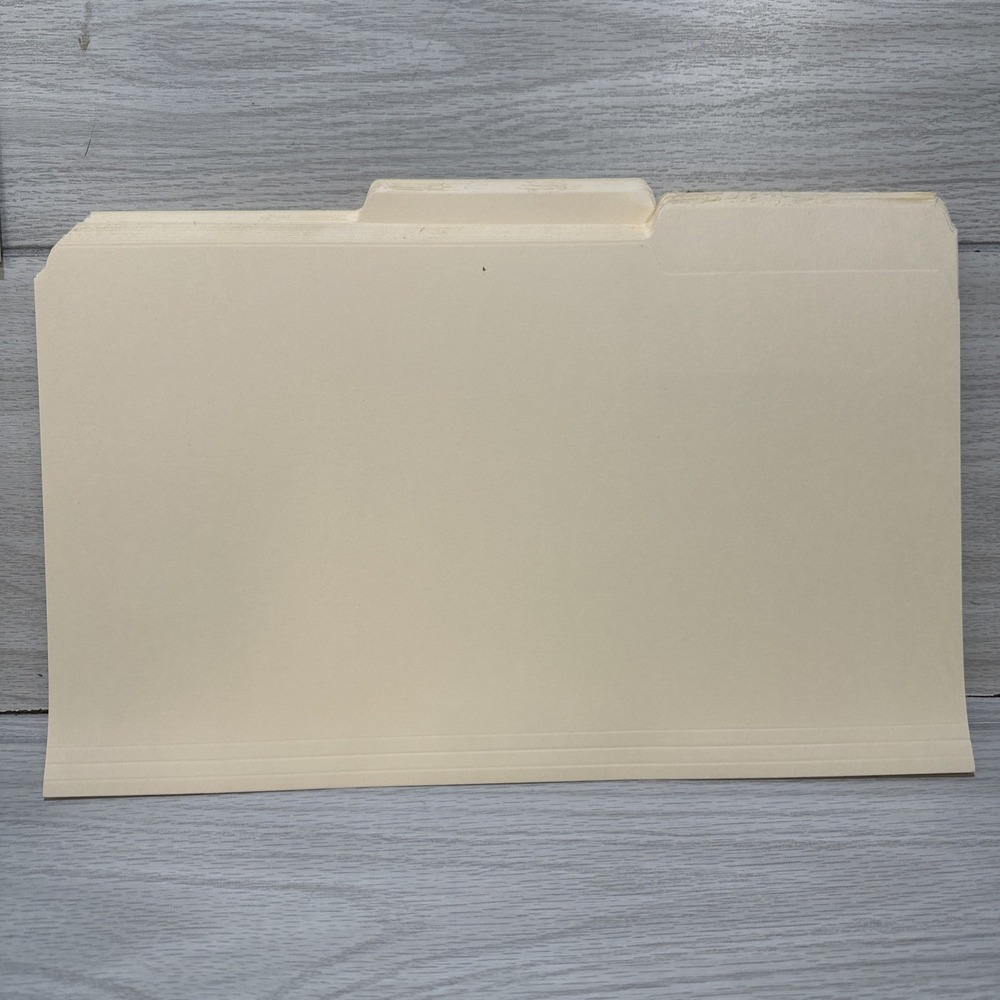 File Folders Legal Size Manila Only 2 Tabs Box Of 48 (No Box)